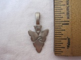 Sterling Silver Arrowhead Pendant, marked 925, 2.5 g