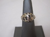 Sterling Silver Victorian Style Ring, size 6.5, 3.4g