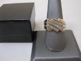 10K Gold Ring with 20 Diamonds 1/2 cttw, size 10, 6 g