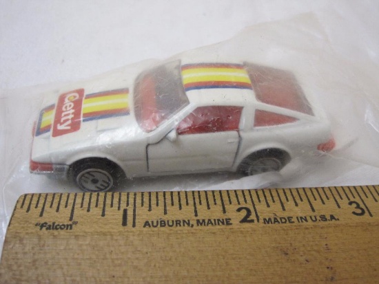 Hotwheels Getty Diecast Car, Mattel 1984, sealed, 2 oz