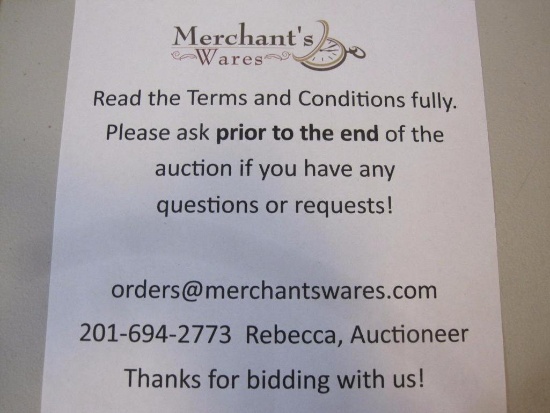 Please read the terms & conditions fully before bidding.