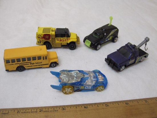 5 Matchbox and Hotwheels Diecast Cars from 1985-2000s, 8 oz