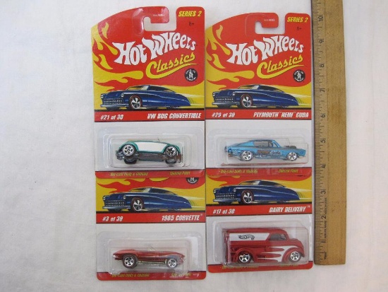 4 Hotwheels Classics Diecast Cars