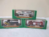 3 Miniature Hess Trucks