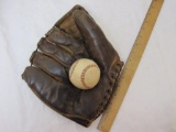 Vintage Rawlings Genuine Leather Baseball Mitt