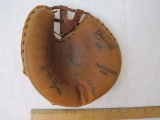 Vintage Leather Spalding Jim Hegan Baseball Glove 1431, Professional Model Catcher's Mitt