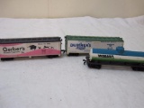 3 HO Scale TYCO Advertising Train Cars