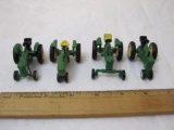 4 John Deere Diecast Tractors (3 marked ERTL), 6 oz