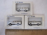 3 HO Scale Custom Decorated Trident Santa Fe Vehicles