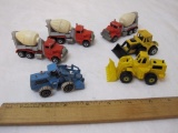 Lot of Diecast including Hot Wheels 1979 Cement Trucks and 1970s Construction Vehicles, 12 oz