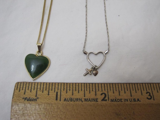 Two Necklaces including Sterling Silver Heart Pendant