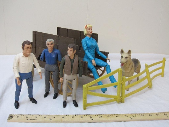 Lot of Plastic Marx and Bonanza Action Figures including 4 people (Hoss, Little Joe, and Ben