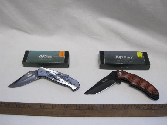 2 Mtech USA folding knives, 440 Stainless steel, K-63 and K-67, NIB