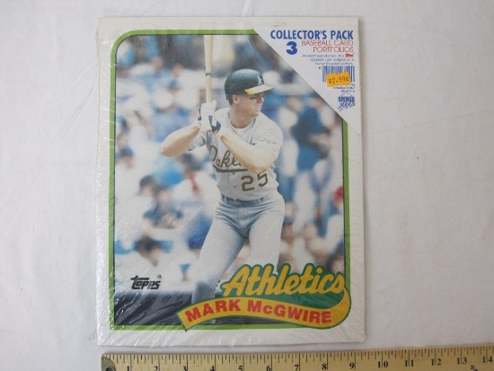 Topps Collector's Pack of 3 Baseball Card 2-Pocket Portfolios/Folders, 1989