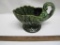 Small Green Handled Haeger Cornucopia Dish, approx 5in x 8in, 1lb 8oz