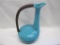 Beautiful Turquoise Pitcher with Brown handle, unusual glaze! Approx 12 in tall by 7 in wide, 2lb