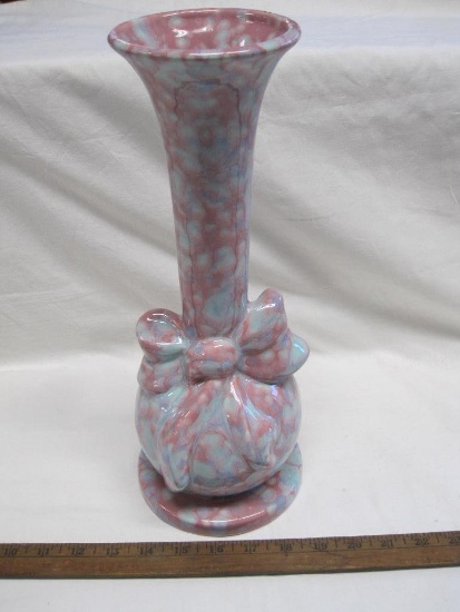 Vintage Mauve Agate Royal Haeger Bow Vase, 14" tall 3lbs