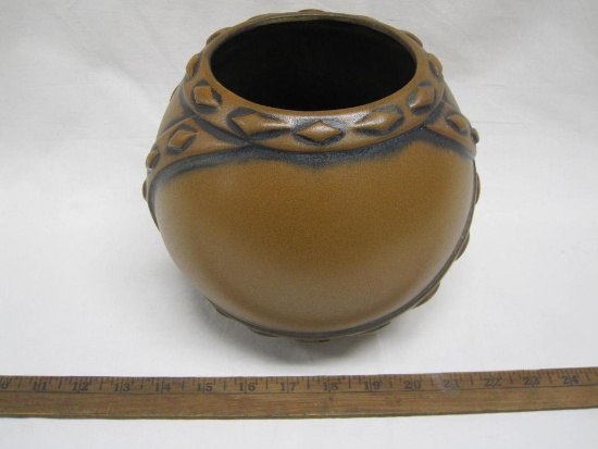 Haeger Pottery Round Bowl with Accents marked 1993, approx 7 inches tall and 8 inches at largest