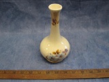 Small Royal Haeger Pottery Bud Vase with Flowers, 7 inches tall, 3.5 in wide, 10oz