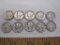 Ten Silver US Mercury dimes, two 1941, six 1942, one 1941D, one 1942D, 22.3 g