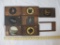 Lot of 7 Antique Magic Lantern Slides, glass with wooden frames, additional frame included, 2 lbs