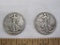 Two Silver US Liberty Half Dollars, one 1942, one 1945, 29.6 g