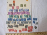 Lot of Vintage Presidential US Postage Stamps from 1930s-1950s including John Quincy Adamd 6 cent