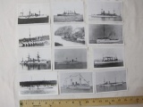 Lot of 12 vintage Warship photographs, including the San Francisco, Montgomery, Newark and Olympia,