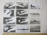 Twelve vintage Warship photographs, including Lafayette, Von Steuben, Sam Rayburn and US Grant, 1.2