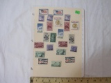 Lot of US 3 and 4 Cent Postage Stamps from 1955-1969 including 1957 Shipbuilding, Whooping Cranes