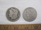 Two Silver 1891 US Morgan Silver Dollars, 51.2 g