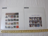 Two Sheets of US Postage Stamps including 1997 Four Centuries of American Art and 1996 Classic