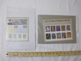 Two Unused Sheets of US Postage Stamps including Art of the American Indian and The 