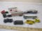 Lot of Miniature Cars and Trucks/Trailers including Import Racing, Wayne Feeds, and Greyhound Bus, 1