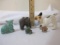 Lot of Ceramic Animals including frog marked Japan, pig, elephant, and more, 1 lb