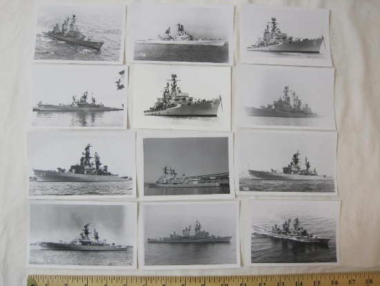 Twelve vintage Warship photographs, including the Coontz, Farragut, King and Fox, 2 oz