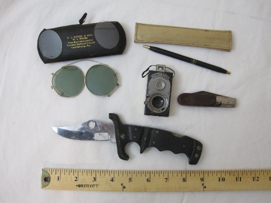 Lot of Vintage Items including sunglasses, Barlow Folding Pocket Knife, Cross Pen, and more, 1 lb 5