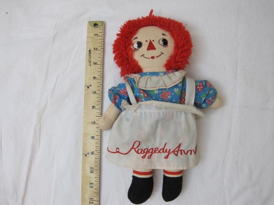 Vintage Raggedy Ann Doll with "I love you" heart on chest, 5 oz