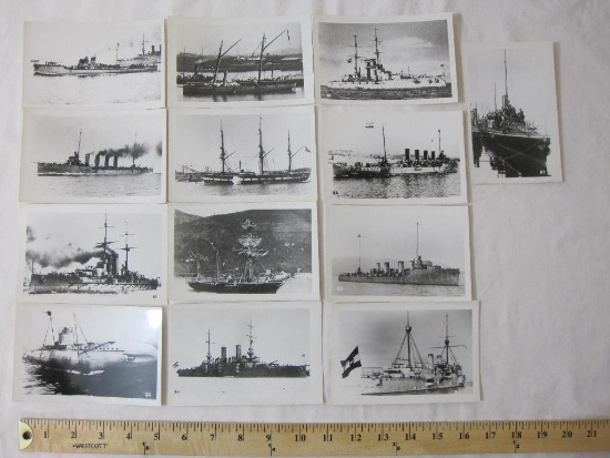 Twelve vintage Austrian Warships (1866 to 1916), including the gunboat Spiteufel and frigate