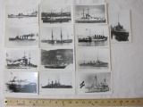 Twelve vintage Austrian Warships (1866 to 1916), including the gunboat Spiteufel and frigate