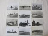 Twelve vintage Warship photographs, including Alcona, Bootes, Menhaden and Pomfret, 2 oz