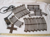 Lot of Vintage O Scale Tracks and Louis Marx 110 Volt Transformer, 4 lbs 8 oz