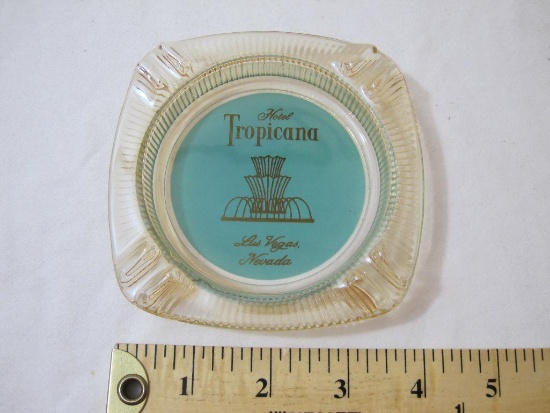 Vintage Glass Ashtray from Hotel Tropicana Las Vegas Nevada, 4 1/4", 6 oz