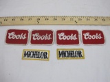 6 Vintage Beer Advertising Patches from Michelob and Coors, 1 oz