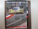 Two 1985 Porsche Posters including 24 Stunden le Mans '85 Porsche Gratuliert Dem Joest Racing Team