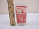 The Gingerbread Castle Vintage Drinking Glass, Hamburg New Jersey, 4 3/4