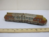 Vintage Metal Santa Fe Dual Locomotive with Rotating Vestibule, made in Western Germany, 11 oz