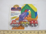 Little Lionel Three-Piece Set Santa Fe GP-9 Diesel Locomotive, Flatcar with Token, and Caboose,