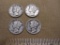 Four US Silver Dimes, two 1942, one 1941 and one 1942S, 9.8g