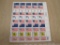 Full Sheet of Historic Flag 6 cent Stamps, 1968 #1345-54